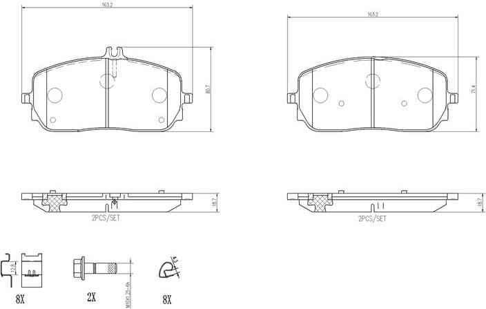 Brake Pad Set, disc brake PRIME LINE P50152 - image 2