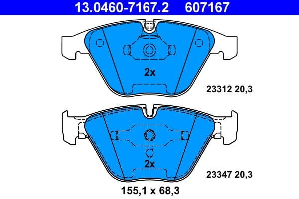 Brake Pad Set, disc brake 13.0460-7167.2 - image 3