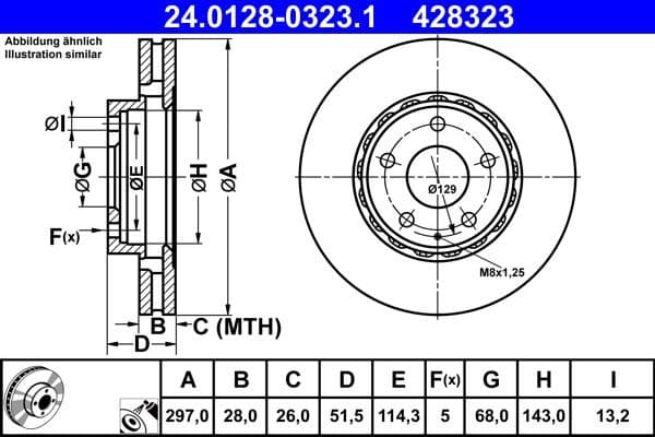 Brake Disc 24.0128-0323.1 - image 2
