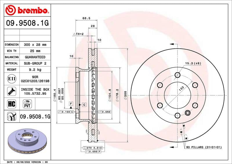 Brake Kit, disc brake BEYOND LINE - Greenance KT 10 025