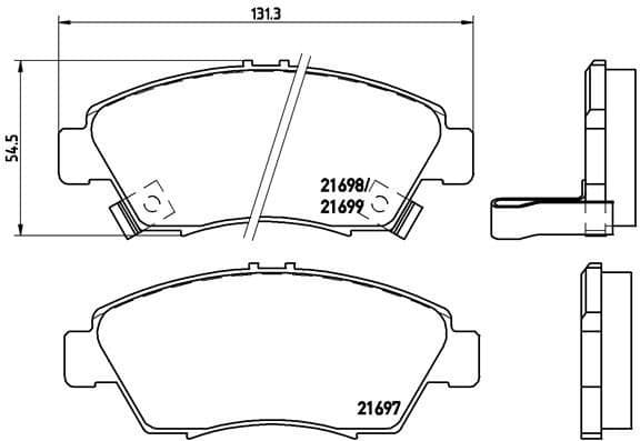 Brake Pad Set, disc brake PRIME LINE P28024 - image 3