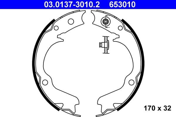 Brake Shoe Set, parking brake 03.0137-3010.2 - image 2