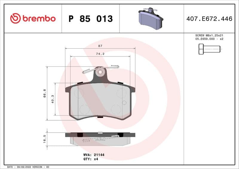Brake Pad Set, disc brake PRIME LINE P85013 - image 3