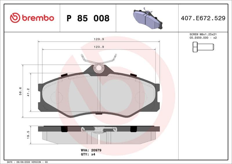 Brake Pad Set, disc brake PRIME LINE P85008 - image 3