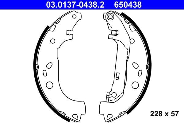 Brake Shoe Set 03.0137-0438.2 - image 2