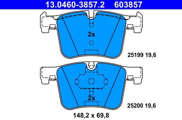 Brake Pad Set, disc brake 13.0460-3857.2 - image 2
