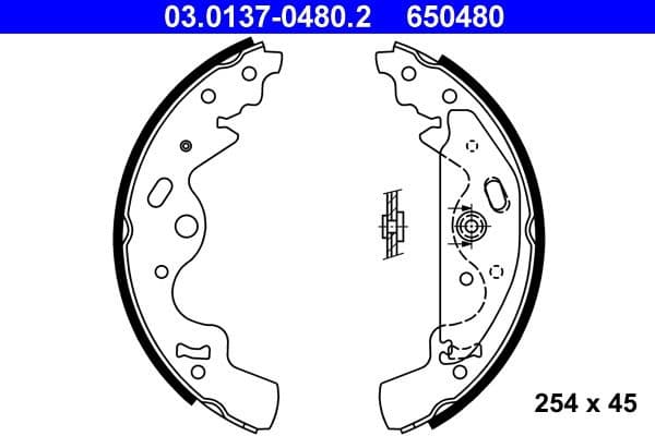 Brake Shoe Set 03.0137-0480.2 - image 2