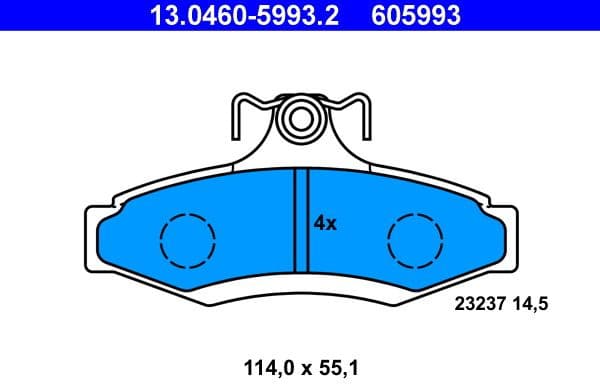 Brake Pad Set, disc brake 13.0460-5993.2 - image 2