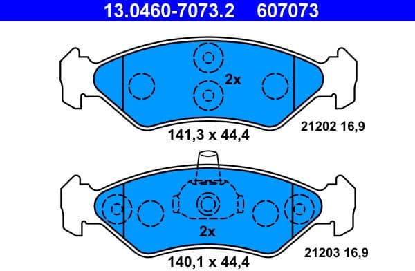 Brake Pad Set, disc brake 13.0460-7073.2 - image 2