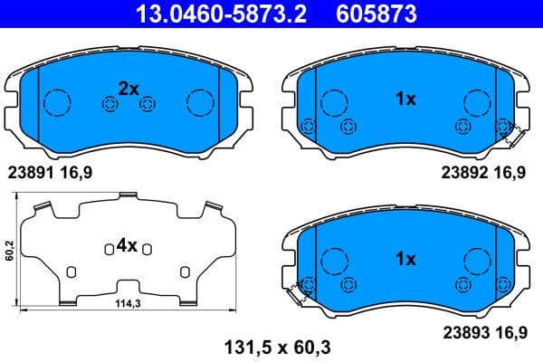 Brake Pad Set, disc brake 13.0460-5873.2 - image 2