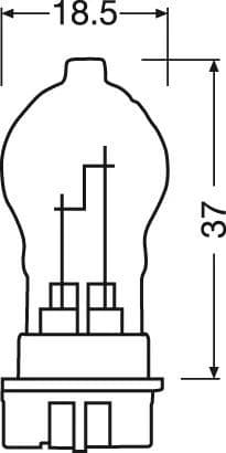 Bulb, daylight running/position light ORIGINAL 7447