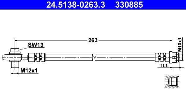 Brake Hose 24.5138-0263.3 - image 2