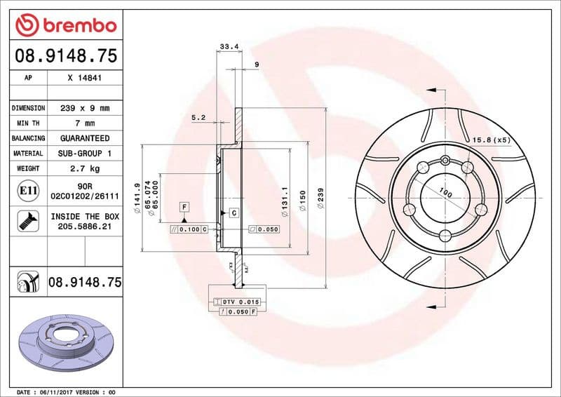 Brake Disc XTRA LINE - Max 08.9148.75 - image 2