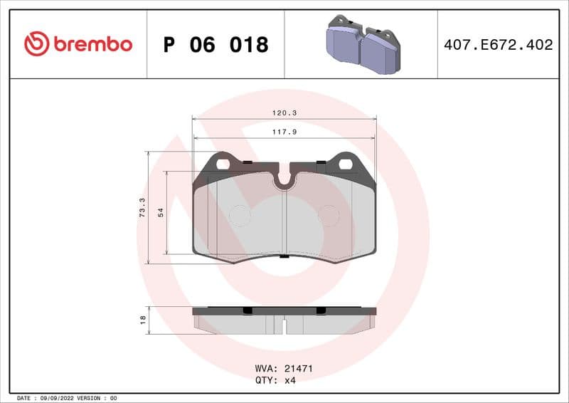 Brake Pad Set, disc brake PRIME LINE P06018 - image 3