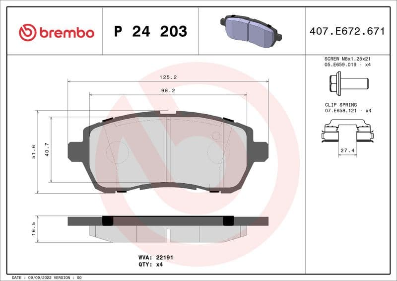 Brake Pad Set, disc brake PRIME LINE P 24 203 - image 3