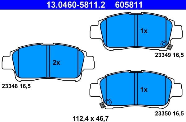 Brake Pad Set, disc brake 13.0460-5811.2 - image 2