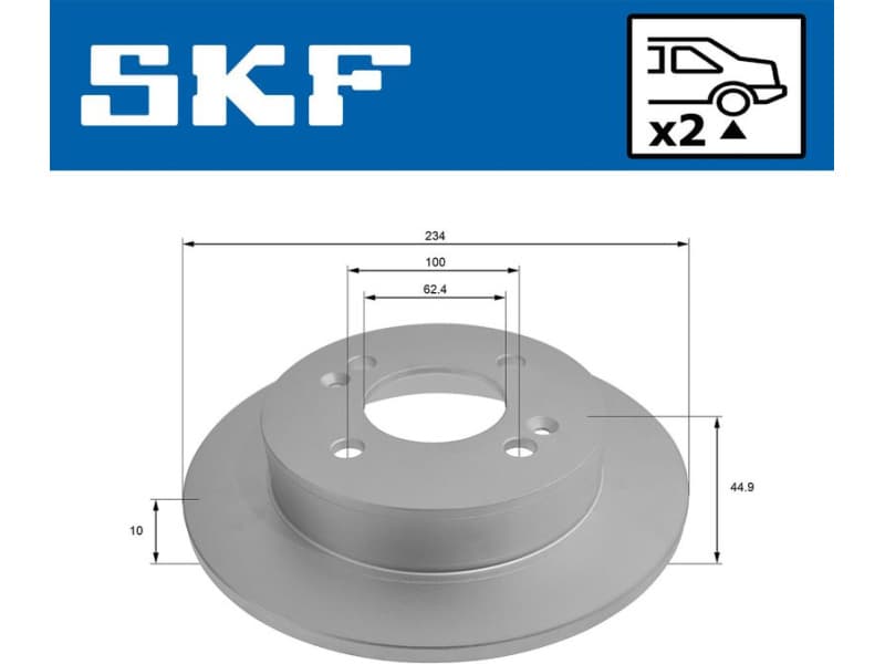 Brake Disc VKBD 91088 S2 - image 2