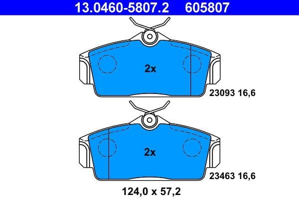 Brake Pad Set, disc brake 13.0460-5807.2 - image 2