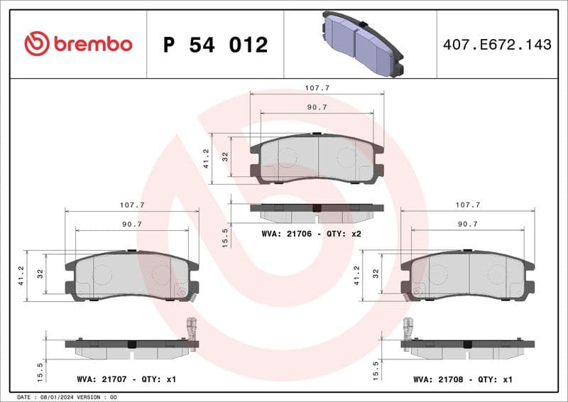 Brake Pad Set, disc brake PRIME LINE P54012 - image 3