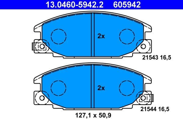 Brake Pad Set, disc brake 13.0460-5942.2 - image 2