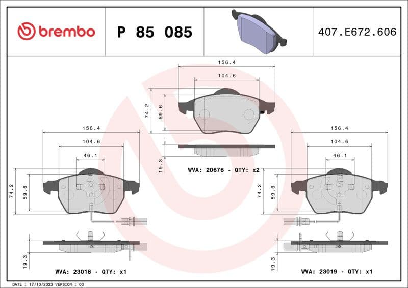 Brake Pad Set, disc brake PRIME LINE P85085 - image 3