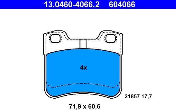 Brake Pad Set, disc brake 13.0460-4066.2 - image 2