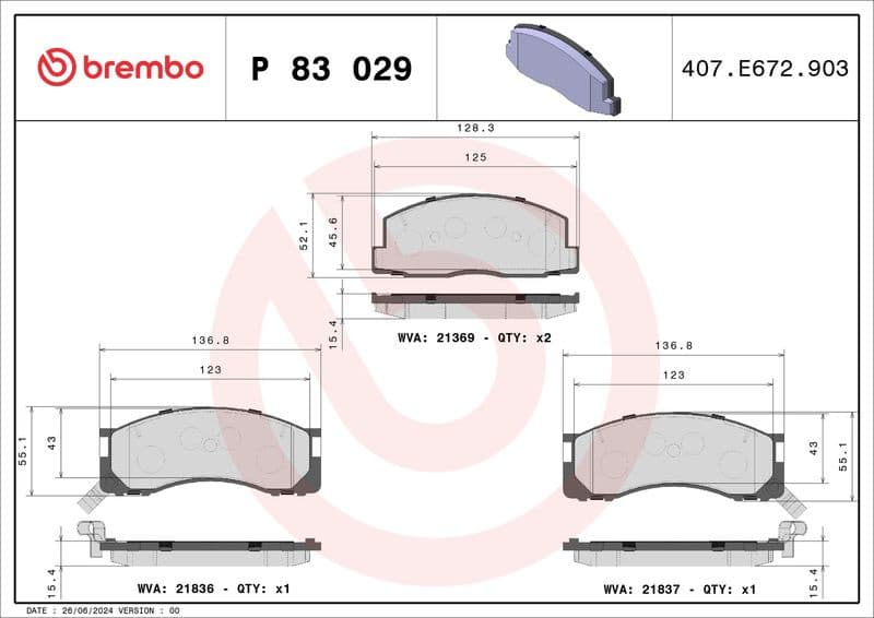 Brake Pad Set, disc brake PRIME LINE P83029 - image 3