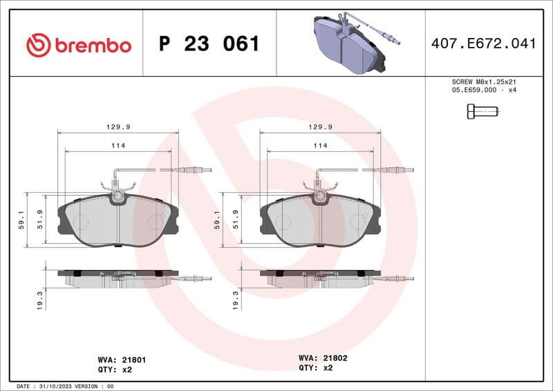 Brake Pad Set, disc brake PRIME LINE P23061 - image 3