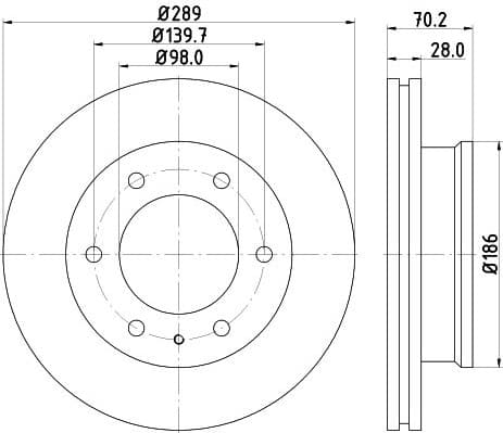 Brake Disc PRO High Carbon 8DD 355 129-181 - image 4