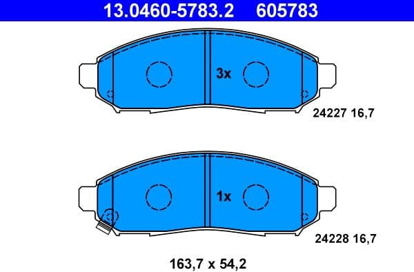 Brake Pad Set, disc brake 13.0460-5783.2 - image 2