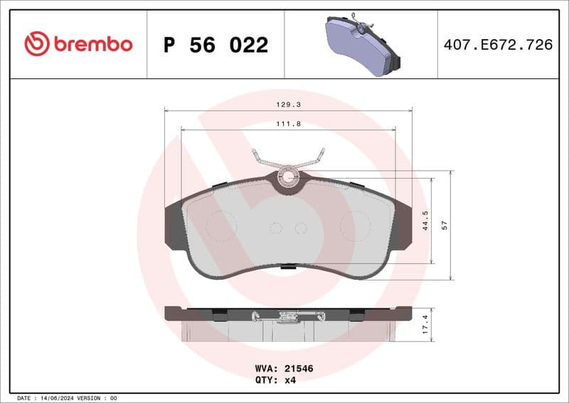 Brake Pad Set, disc brake PRIME LINE P56022 - image 3