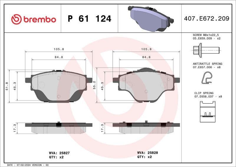 Brake Pad Set, disc brake PRIME LINE P61124 - image 3