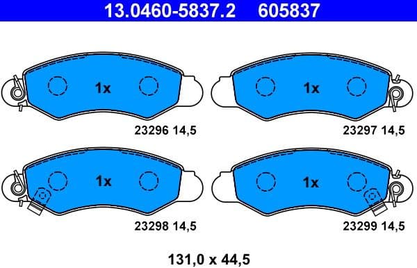 Brake Pad Set, disc brake 13.0460-5837.2 - image 2