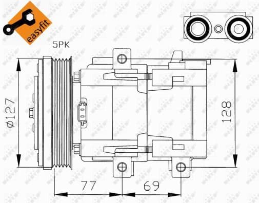 Compressor, air conditioning EASY FIT 32061