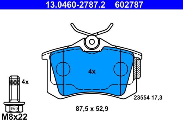 Brake Pad Set, disc brake 13.0460-2787.2 - image 2