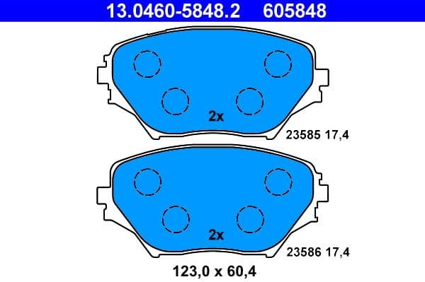 Brake Pad Set, disc brake 13.0460-5848.2 - image 2