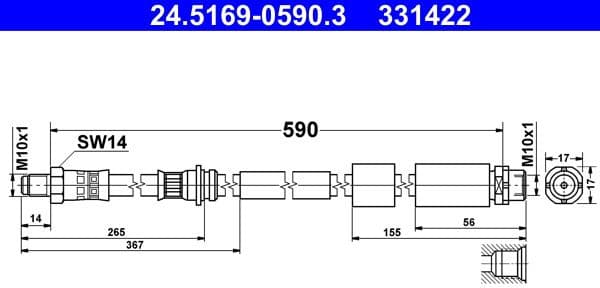 Brake Hose 24.5169-0590.3 - image 2