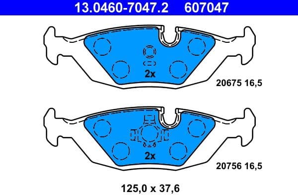 Brake Pad Set, disc brake 13.0460-7047.2 - image 2