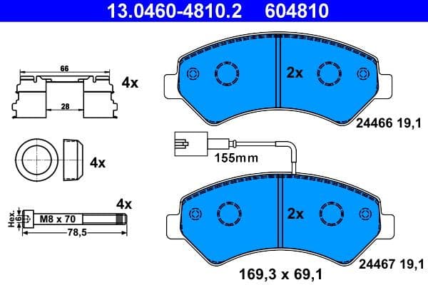 Brake Pad Set, disc brake 13.0460-4810.2 - image 2