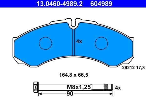 Brake Pad Set, disc brake 13.0460-4989.2 - image 2