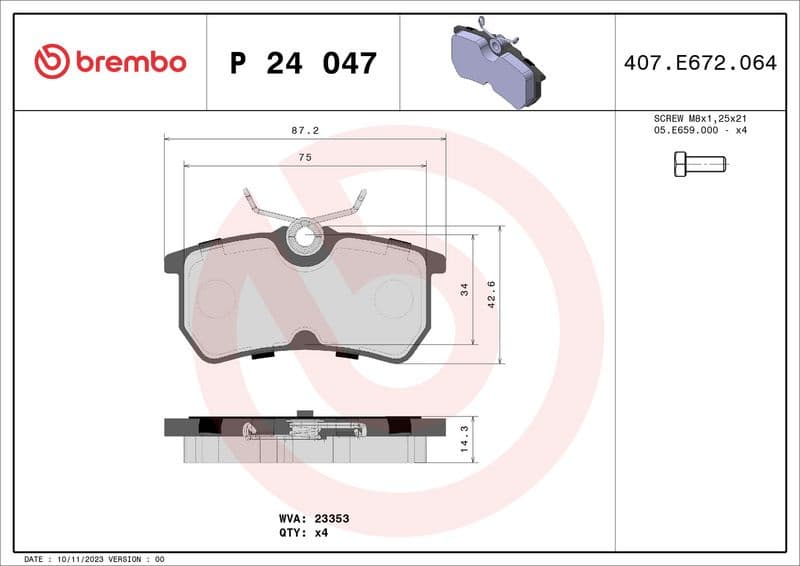 Brake Pad Set, disc brake PRIME LINE P24047 - image 3
