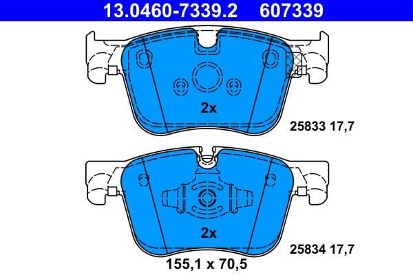 Brake Pad Set, disc brake 13.0460-7339.2 - image 2