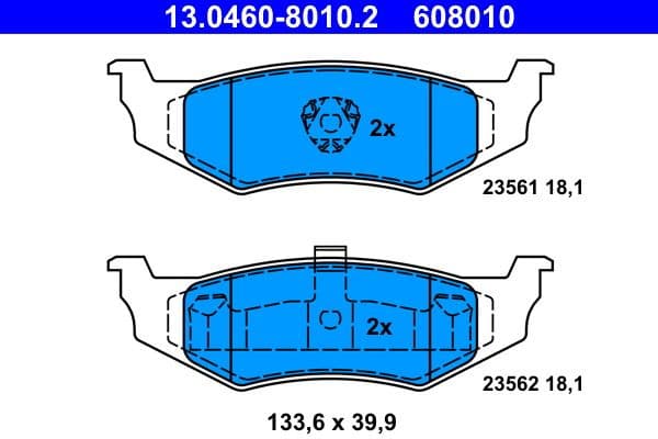 Brake Pad Set, disc brake 13.0460-8010.2 - image 2