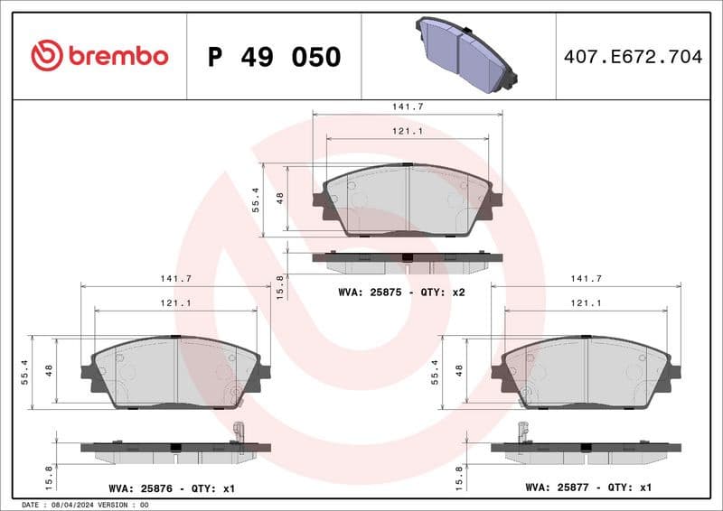 Brake Pad Set, disc brake PRIME LINE P49050 - image 3