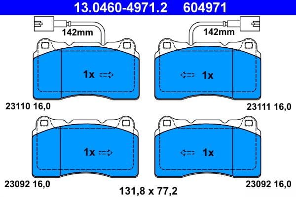 Brake Pad Set, disc brake 13.0460-4971.2 - image 2
