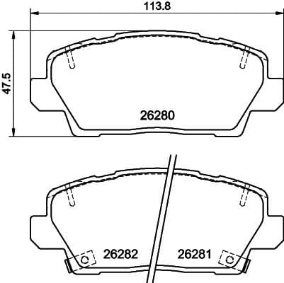 Brake Pad Set, disc brake 8DB 355 040-841