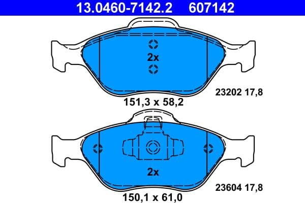 Brake Pad Set, disc brake 13.0460-7142.2 - image 2