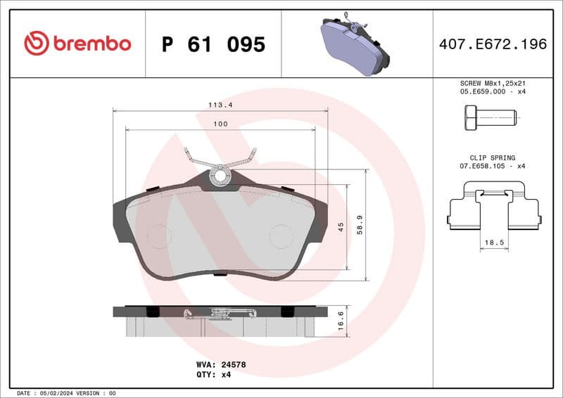 Brake Pad Set, disc brake PRIME LINE P61095 - image 3
