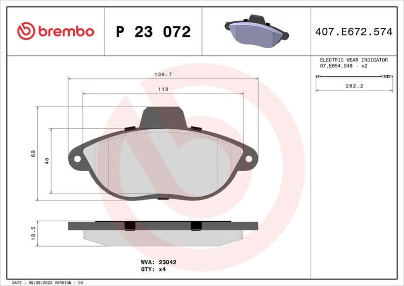 Brake Pad Set, disc brake PRIME LINE P23072 - image 3