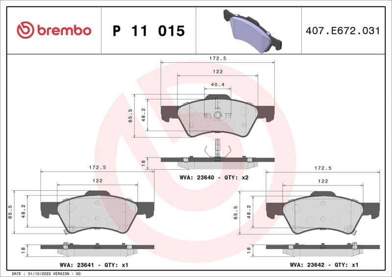 Brake Pad Set, disc brake PRIME LINE P11015 - image 3